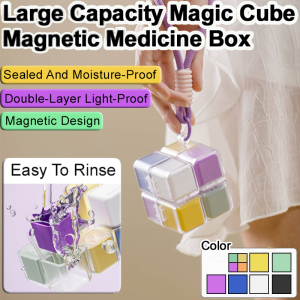 Waterproof Portable Medicine Storage Box Durable Double Layer Lightproof Design Easy Carry Pill Case for Home and Office