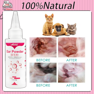 Pet Ear Hair Plucking Powder 42g/bottle Dog Cat Ear Canal Cleaning Care Pet Ear Plucking Dog Cat Universal Ear Deodorant