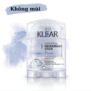Lăn Nách Đá Khoáng Thiên Nhiên KLEAR Thái Lan ngăn mùi không ố vàng