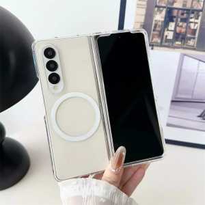Case Magnetic Adsorption Clear Case For Samsung Z Fold 3 Samsung Z Fold 4 Samsung Z Fold 5 Samsung Z Fold 6 Compatible With MagSafe