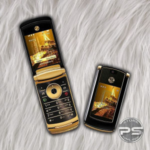Motorola V8 Gold Edition Single Sim Flip Lipat Mewah Warna Gold Bluetooth Kamera Klasik Bergaransi