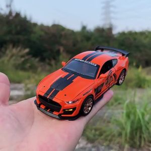 1:32 Ford Mustang Shelby GT500 Alloy Sports Car Model Diecast Metal Car Model Sound and Light Simulation Collection Kid Toy Gift