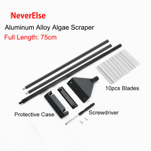 Aquarium cleaning tool for fishtank flat sand algae removal Dual-use Glass Algae Removal Scraper Household cleaning supplies tool Stainless Steel Aquarium Fishtank Algae Scraper With Blade Aquatic Water Plant Grass Cleaning Tool Algae Cleaner Kit Set