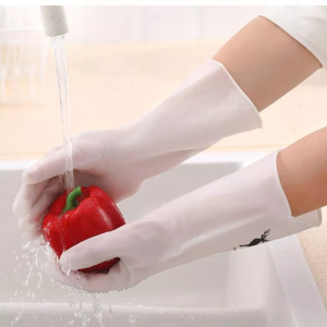Găng Tay Cao Su Siêu Bền Đa Năng Cho Nhà Bếp Rửa Chén Và Dọn Dẹo Vệ Sinh - Màu Trắng