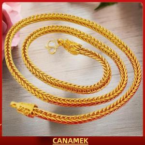 Miễn phí vận chuyển✨ Hợp kim mạ vàng đầu rồng đuôi Vòng cổ 6mm giả vàng vuông đuôi Vòng Cổ Chuỗi