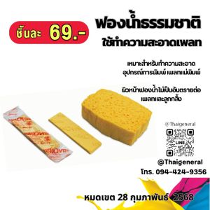 (ฟองน้ำ)ฟองน้ำเช็ดหมึก ฟองน้ำทำความสะอาดเพลท ฟองน้ำเช็ดเพลท Spontex Viskovita Sponge ฟองน้ำธรรมชาติ ฟองน้ำถูเพลท