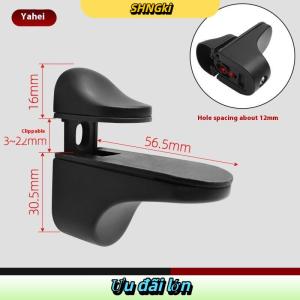 SHNGki 1 cái có thể điều chỉnh gỗ kệ kính hỗ trợ Clip Hợp kim kẽm Kệ chân đế với miếng đệm chống trượt phân vùng kẹp cho phòng tắm