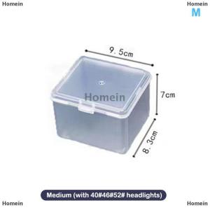 [COD] Homein Flip Storage Box Transparent Desktop Storage Box LED Headlight Packaging Box Wearing Headlight Plastic Box