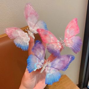 【12 hours delivery】Kids Big Moving Butterfly Hair Clip Double Layer Girl Hair Pin Butterfly Children Hair Clips