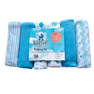 Set Bedong Bayi Premium 6 Pcs Motif Alam & Polka Ukuran 90x110 cm