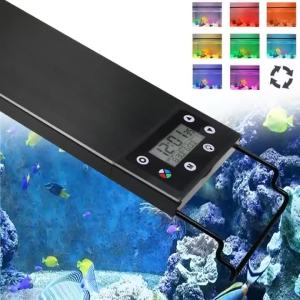 IP68 Waterproof Aquarium LED Light Full Spectrum Fish Tank Lighting with Aquatic Plant Growth Lamp 24/7 and 100V-240V 30-60cm
