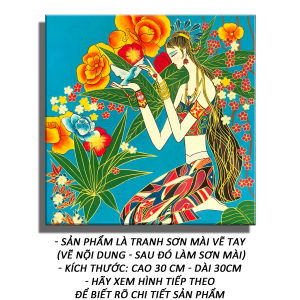 Tranh Treo Tường Phòng Khách - Hòa Bình Và Hạnh Phúc 01 - Tranh Minh Hiền (KT 30 X 30 CM)