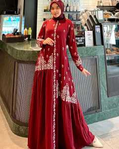 [ Nitaranz ] Gamis Fayola Fashion Dress Crinkle Embody Bordir 02