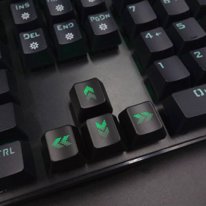 Durable ABS Direction Arrows Keys Keycaps OEM Profile Translucent Keycap Replacement for Mechanical Keyboard 4Keys/Set