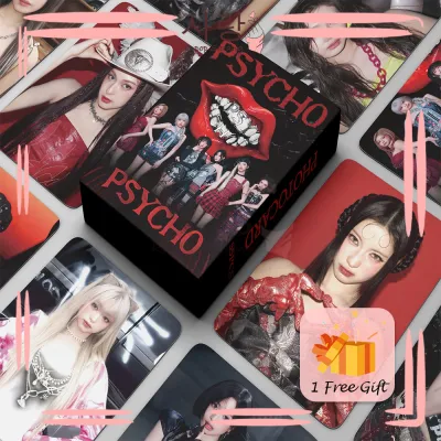 55pcs BabyMonster《PSYCHO》Red Group LOMO Cards Set with FREE GIFT Collection Kpop Ruka Pharita Asa Rami Rora Chiquita Ahyeon Photocard Kad Foto