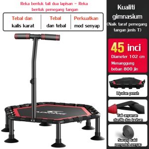 Foldable 50-inch trampoline large trampoline with handles supports up to 200 jin silent trampoline
