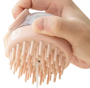 Sisir Rambut Keramas Sikat Kucing Mandi Sisir Pijat Kepala Sikat Keramas Sisir Kucing Sisir Keramas Dengan Wadah Shampo Scalp Silicone Comb
