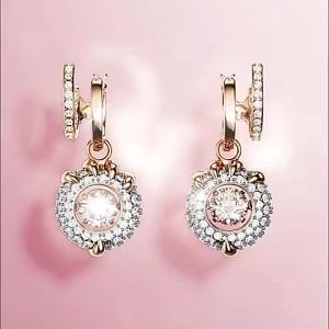 55R Swarovski In Stock Dragon & Phoenix Dragon Zodiac Sign Earrings Diamond Earrings Silver Earrings Dangling Earrings Jewelry Silver Earrings Birthday Gifts Womens Long Earrings Gifts Crystal Earrings