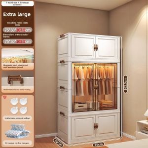 UrbanSpace SG- Baby Wardrobe Thickened Infant Storage Cabinet Household Clothes Storage