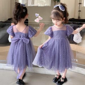 Kids Girls Princess Dress Baby Girl Events Prom Gown Birthday Party Dress For kids Girl Wedding Tutu Bow Dress