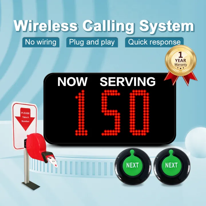 Queing number machine Queuing system Plug and Play Wireless Call System ...
