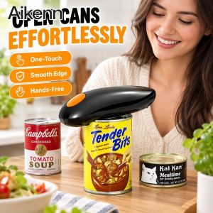 Automatic Electric Can Opener One Touch Hands Free Multifunction Bottle Jar Opener Safe Kitchen Tool For Home Use Suitable For Seniors Weak Grip