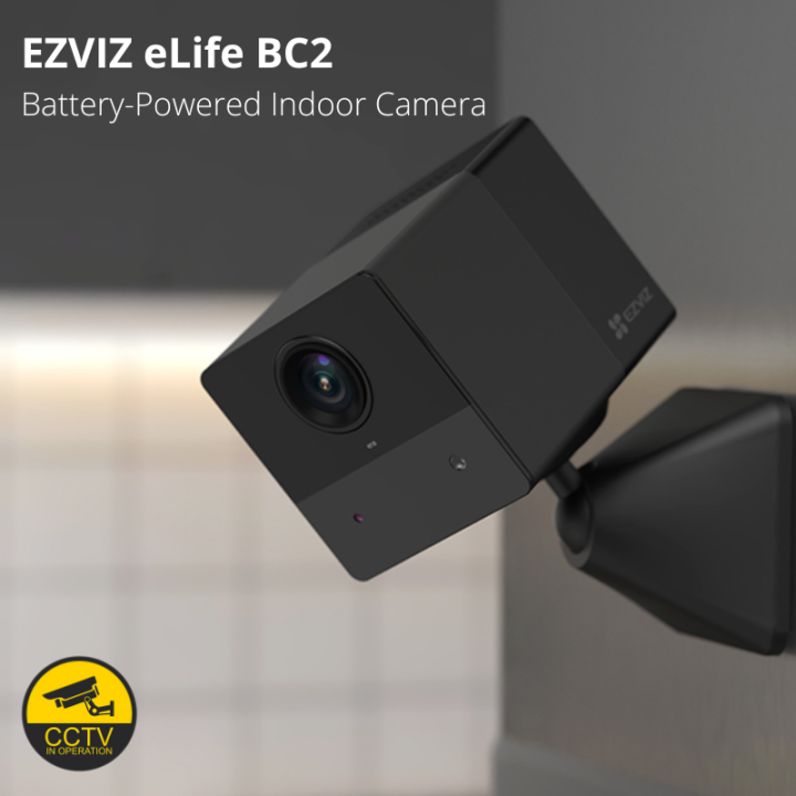 EZVIZ BC2 2MP Indoor Wi-Fi Smart Home Battery Powered Camera Smart ...