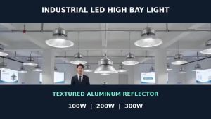 LED High Bay Light 100W 200W 300W Industrial Mining Lamp Fin Chain Mounted Warehouse Workshop