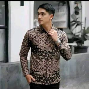 Kemeja Batik Pria Lengan Panjang Motif GAURI Elegan - Trendi & Stylish