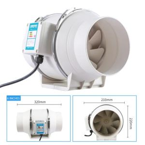 【Original+24hours delivery】4/6inch 220V Exhaust Fan Home Silent Inline Pipe Duct Fan Bathroom Extractor Ventilation Kitchen Toilet Wall Air Ventilator