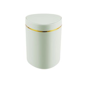 HIV00 Press Type Mini  Trash Can Non-slip Round/Triangle Plastic Waste Bin Durable Raised Feet Desk Storage Box Bedroom