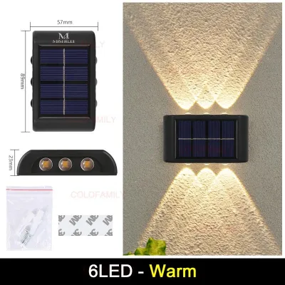 Keranixy LED ไฟโซล่าเซลล์ โคมไฟติดผนัง พลังงานแสงอาทิตย์ Solar light สำหรับกลางแจ้ง โคมไฟติดผนังภายนอก