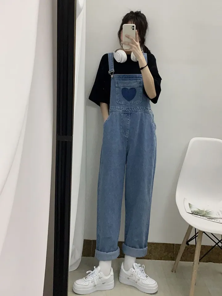 Fall Fashion Outfit: Denim Coverall Jumpsuit