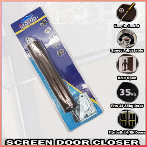 SCREEN DOOR CLOSER ALUMINUM  (SILVER/BLACK)