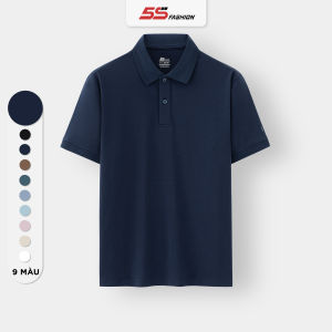 Áo Polo Nam PIQUE 5S FASHION (9 Màu) Mềm Mát Trơn Basic Bo Dệt Hiệu Ứng Lịch Lãm Sang Trọng (APC25030)