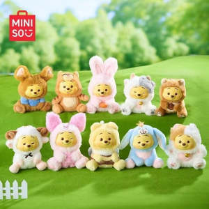 Miniso Disney Winnie the Pooh Series Naughty Party Vinyl Plush Blind Box 名创优品迪士尼小熊维尼顽皮派对系列搪胶毛绒盲盒挂件公仔