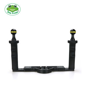 Seafrogs TS Series Aluminum Underwater Camera Tray Set Extendable Handle Grips Bracket for seafrogs & MeikonUnderwater Camera、Phone Housing w/Stainless Steel Mounting Plate 1/4" Thread