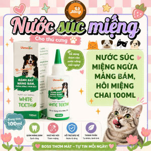 Nước súc miệng đánh bay mảng bám hôi miệng Vemedim WHITE TEETH dùng cho chó mèo - T3 PETS SHOP