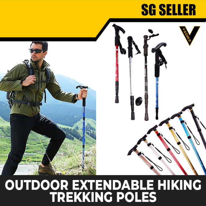 [SG SELLER] OUTDOORS TREKKING POLES HIKING STICK WALKING POLE ...