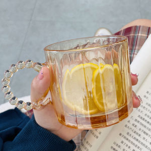280ML 4Pcs Mug With Water Cup Aurora Laser Coffee Cup Simple Glass