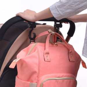 Sunveno Baby Stroller Hooks Pram Rotate 360 Diaper Bag Hanger Baby Kids Activity Gear Stroller Accessories 2 pcs/set- H88