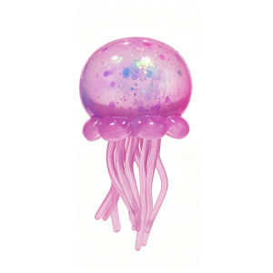 VINTLOOK Decompression Jellyfish Squeezing Toy Toy Soft Rubber Material with Glitter Powder
