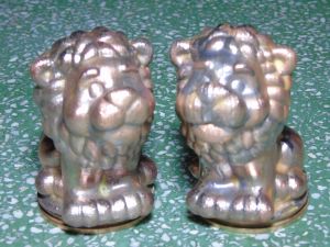 Tượng đồng Cặp Vịt & Sư tử đồng đỏ Châu Âu cổ xưa