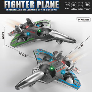 SKISOPGO Remote Control Airplane Foam RC Plane Gravity Sensor Glider Fighter Plane Kapal Terbang Mainan Budak