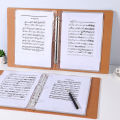 A4 Size Music Holder 20 Sleeves 40 Pocket Capacity Luxury PU Leather Cover Music Folder for Piano Violin Orchestra Flexible Rings for Band Practice. 