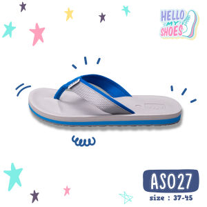 ASSO รองเท้าแตะ รุ่น AS027 รองเท้าแตะ รองเท้าแตะผู้ชาย รองเท้าแตะผู้หญิง รองเท้าหูหนีบ รองเท้าลำลอง (490)