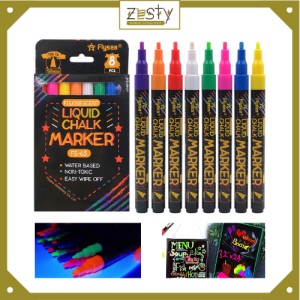 8 Colours Fluorescent Erasable Liquid Chalk Marker for Bistro Boards