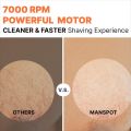 MANSPOT Manscape Groin & Body Hair Trimmer for Men, Electric Ball Trimmer Pubic Trimmer Shaver,Manscape Kit with 4 Guard,Replaceable Ceramic Blade Heads,Waterproof Wet/Dry Shaver,90 Minutes Shaving. 