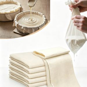 CHUN053634 Có thể tái sử dụng Vải lọc sữa tái sử dụng Bông Có thể giặt được Vải lọc thực phẩm Cạnh được viền Vải lọc bằng vải gạc Lọc sữa đậu nành