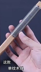 Zendro Wood‑Handled Round Hand File Saw Rasp Manual Grinding Tool For Wood Carving Woodworking Tire Repair